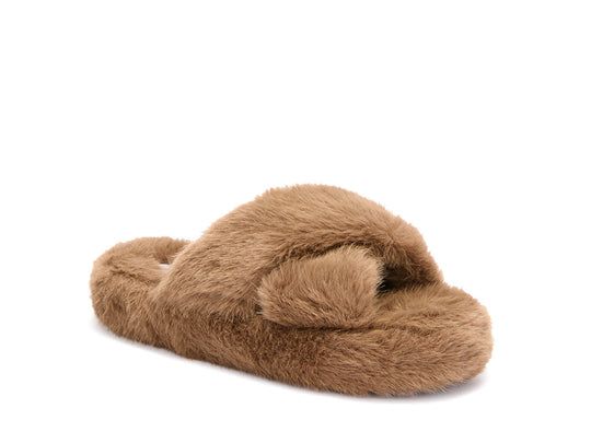 FLUFFY CROSS TAUPE