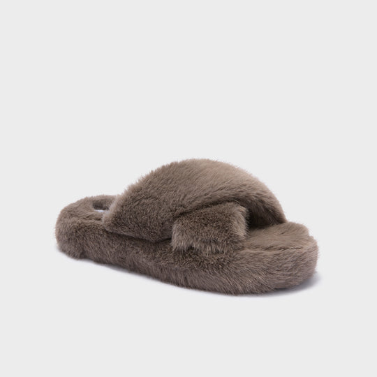 FLUFFY CROSS ASH GREY