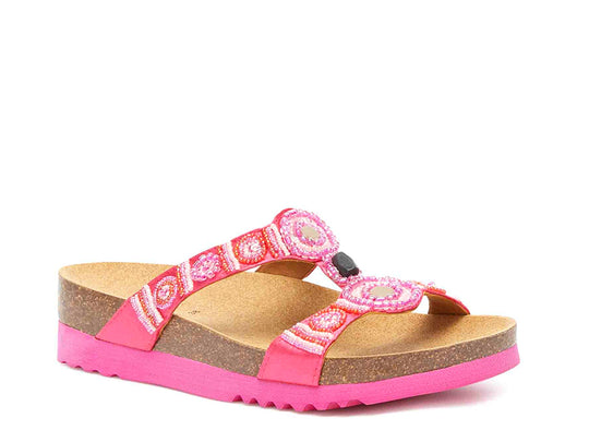 NEW BOGOTA' WEDGE FUCHSIA/SILVER