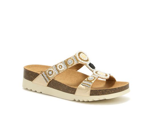 NEW BOGOTA' WEDGE LIGHT GOLD/WHITE