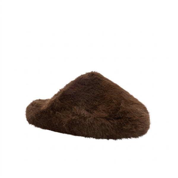 FLUFFY MULE DARK BROWN