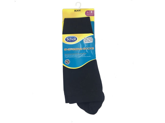 Scholl Socks Energize ZigZag Black SZ 39-42 / W 1 Pair